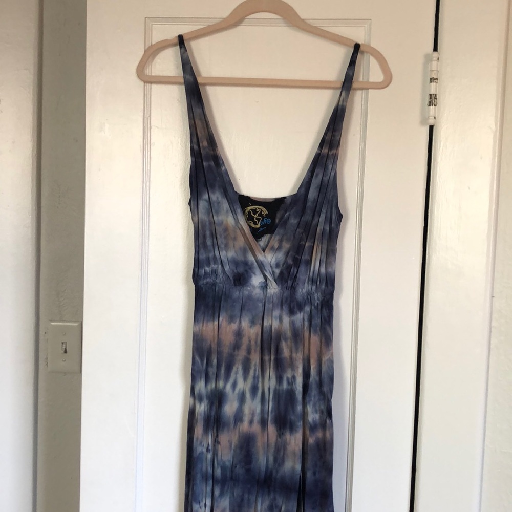 🌊 Blue Life Planet Blue Maxi Dress